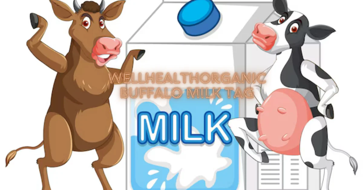 wellhealthorganic buffalo milk tag